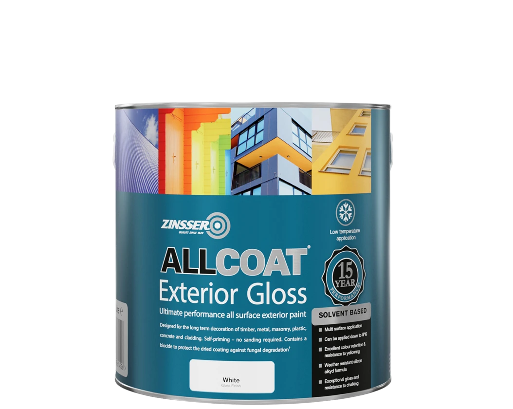 AllCoat® Exterior Gloss Solvent Based Zinsser UK Specialist Paints